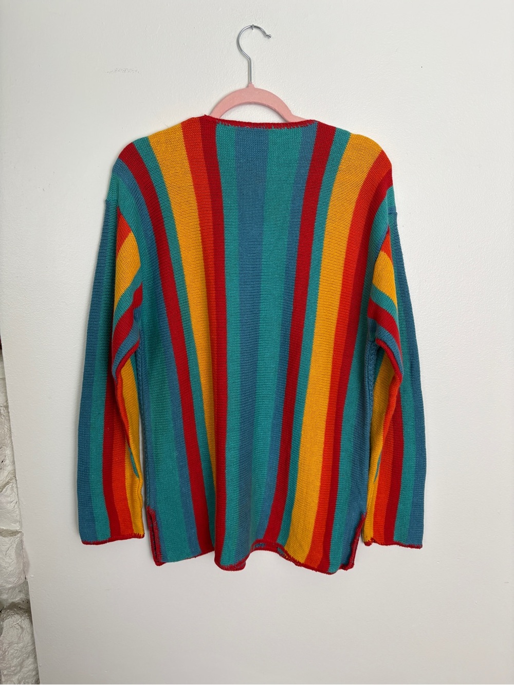 VTG 90s Funky Rainbow Knit Sweater with Retro Vibes - Picture 5 of 8
